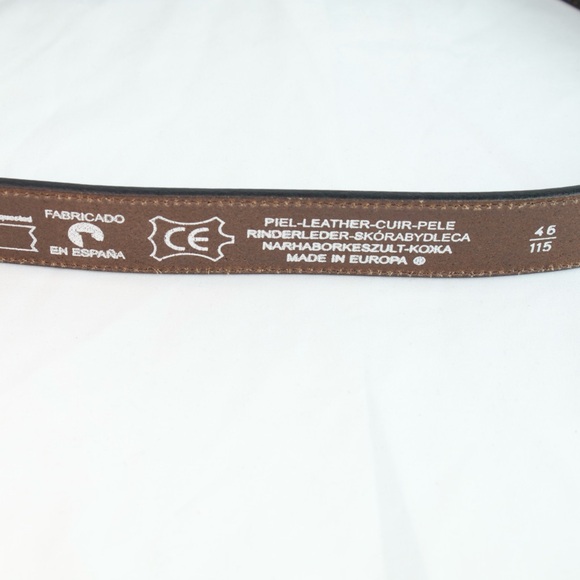 Genuine Black Leather Belt from Spain 46” - Picture 2 of 7